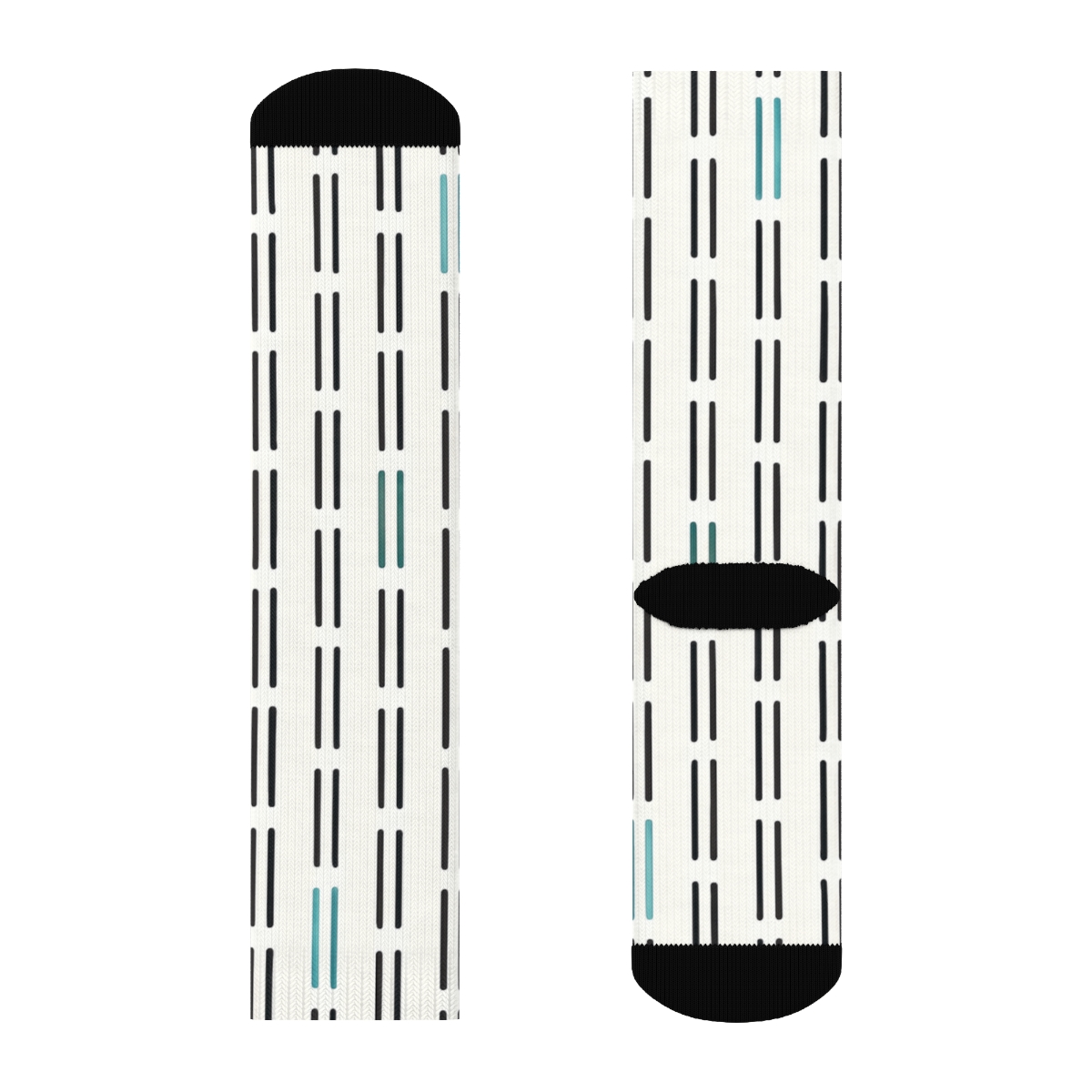 Double Line Orbit Stripes comfortable cotton crew socks