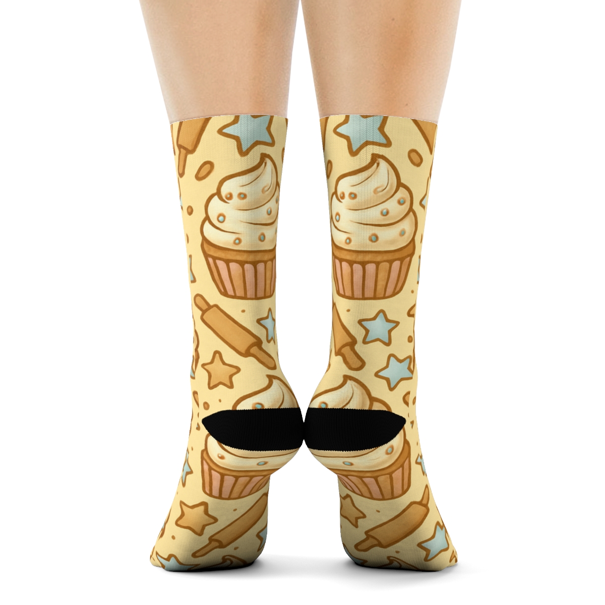 Cupcake Carousel In Baker Mosaic comfortable cotton crew socks