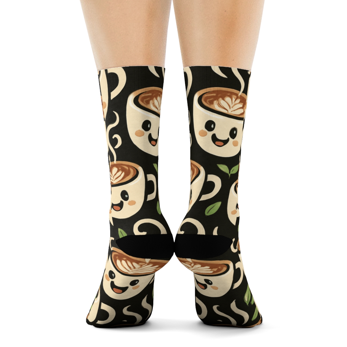 Latte Art Lattice Barista Crafted soft everyday crew socks