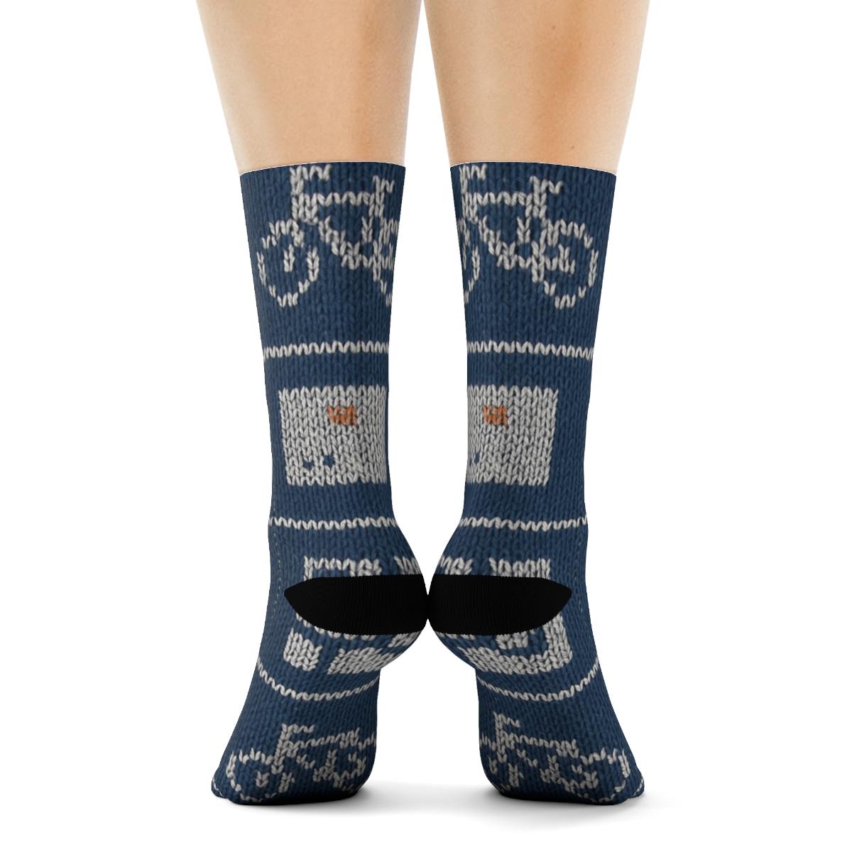 Delivery Driver Knit Illusion City Grid personalized crew socks