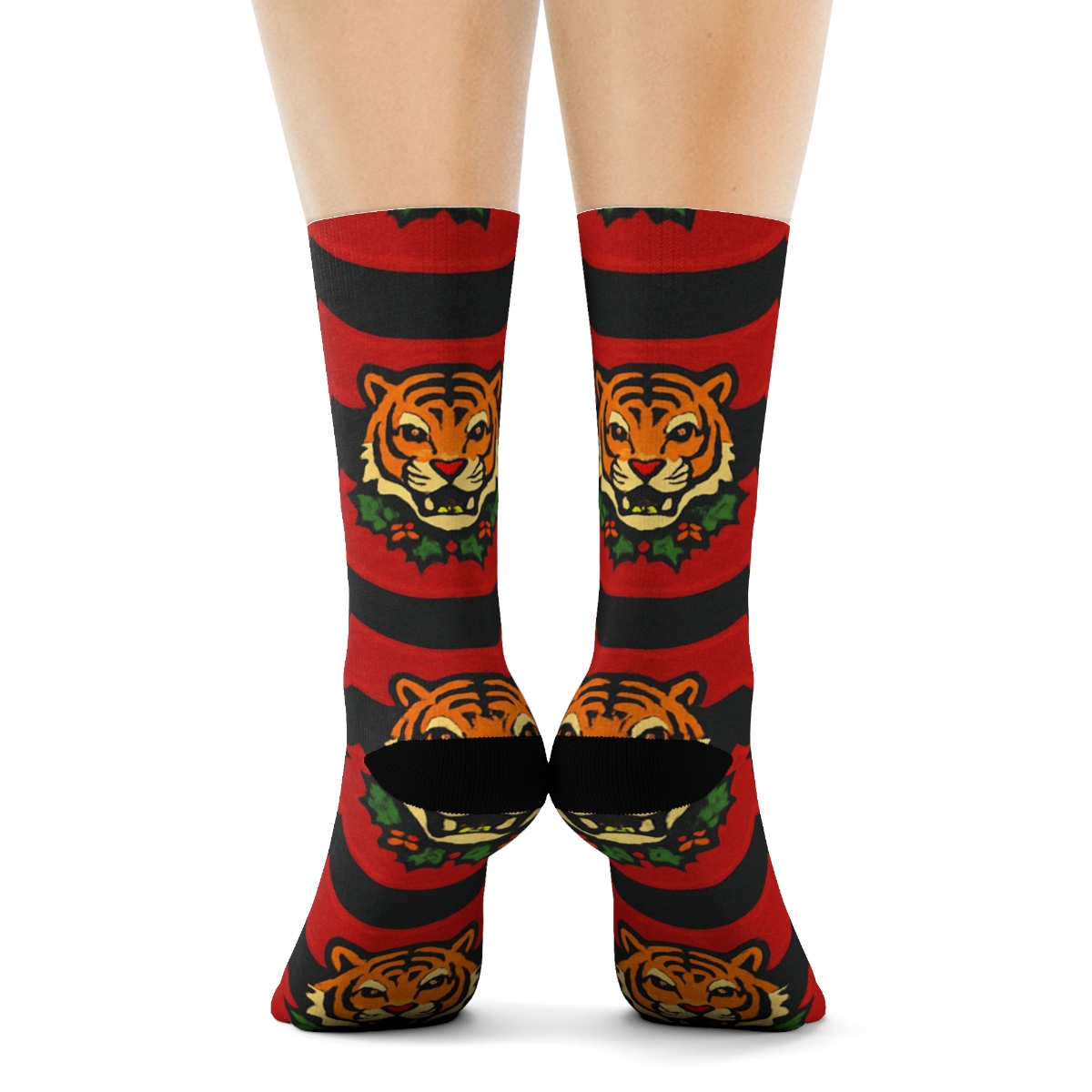 Crimson Tiger Holly Wave premium sports crew socks