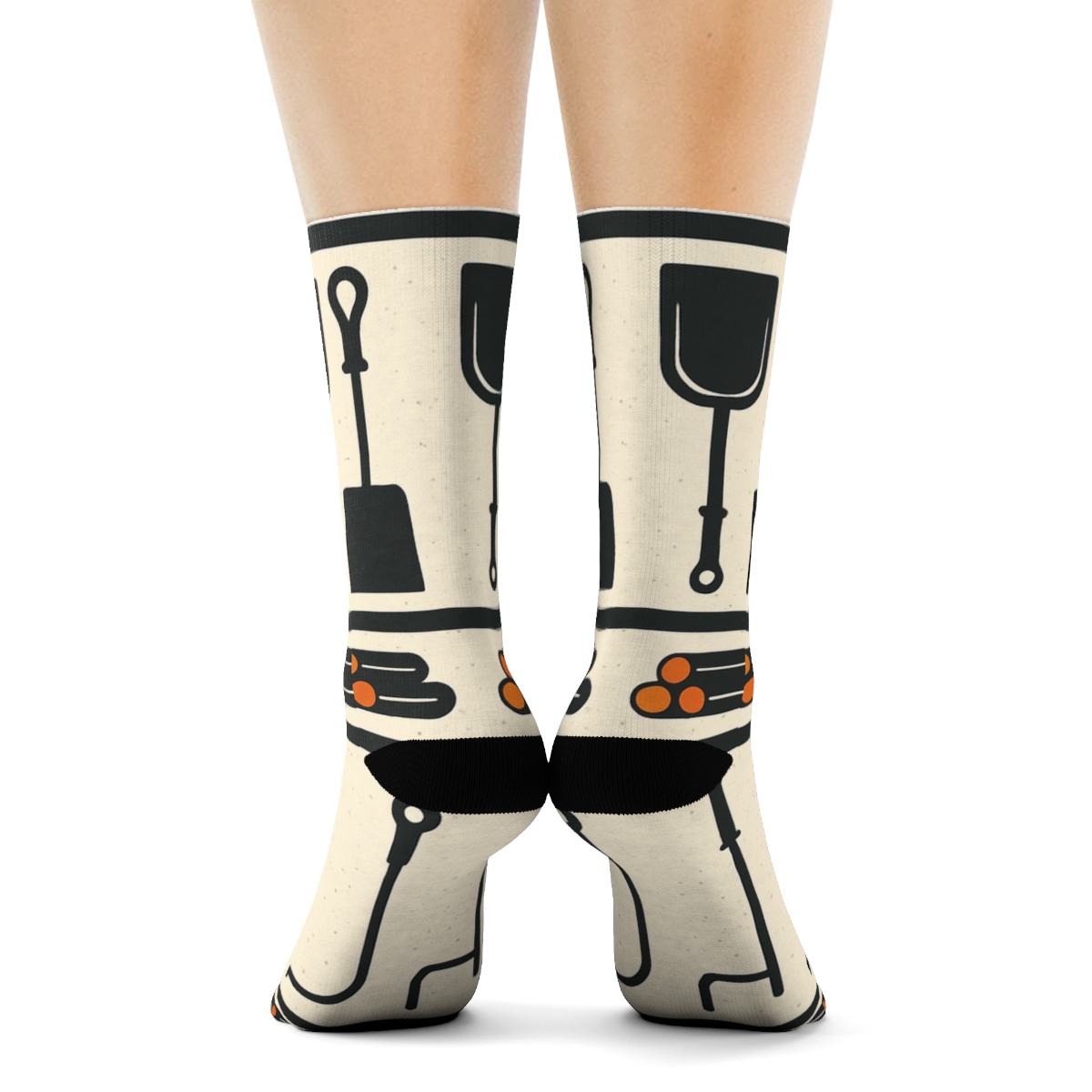 Hearth Tool Bands With Fireplace Rhythm trendy patterned crew socks
