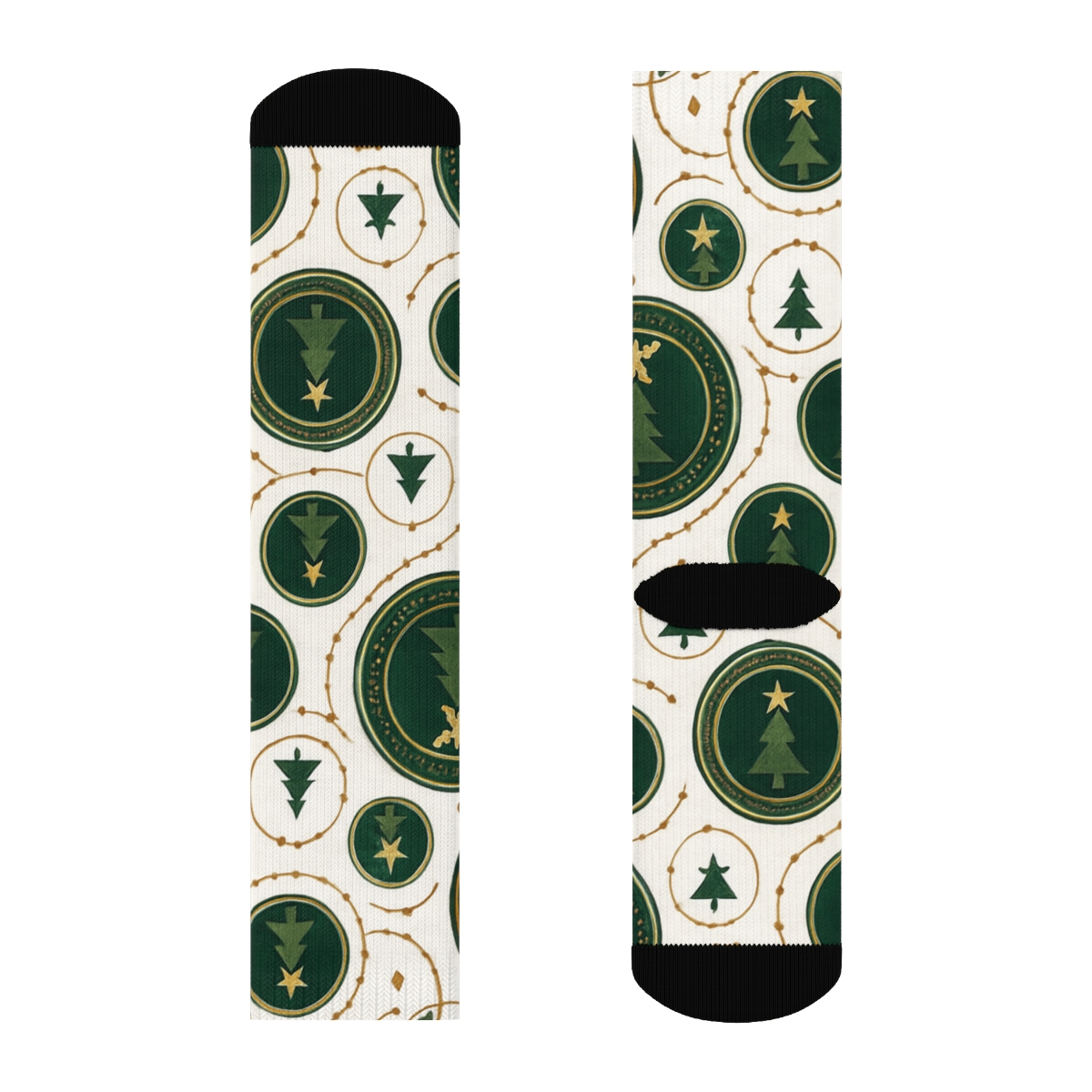 Ornament Medallions With Christmas Tree Centerpiece custom crew socks