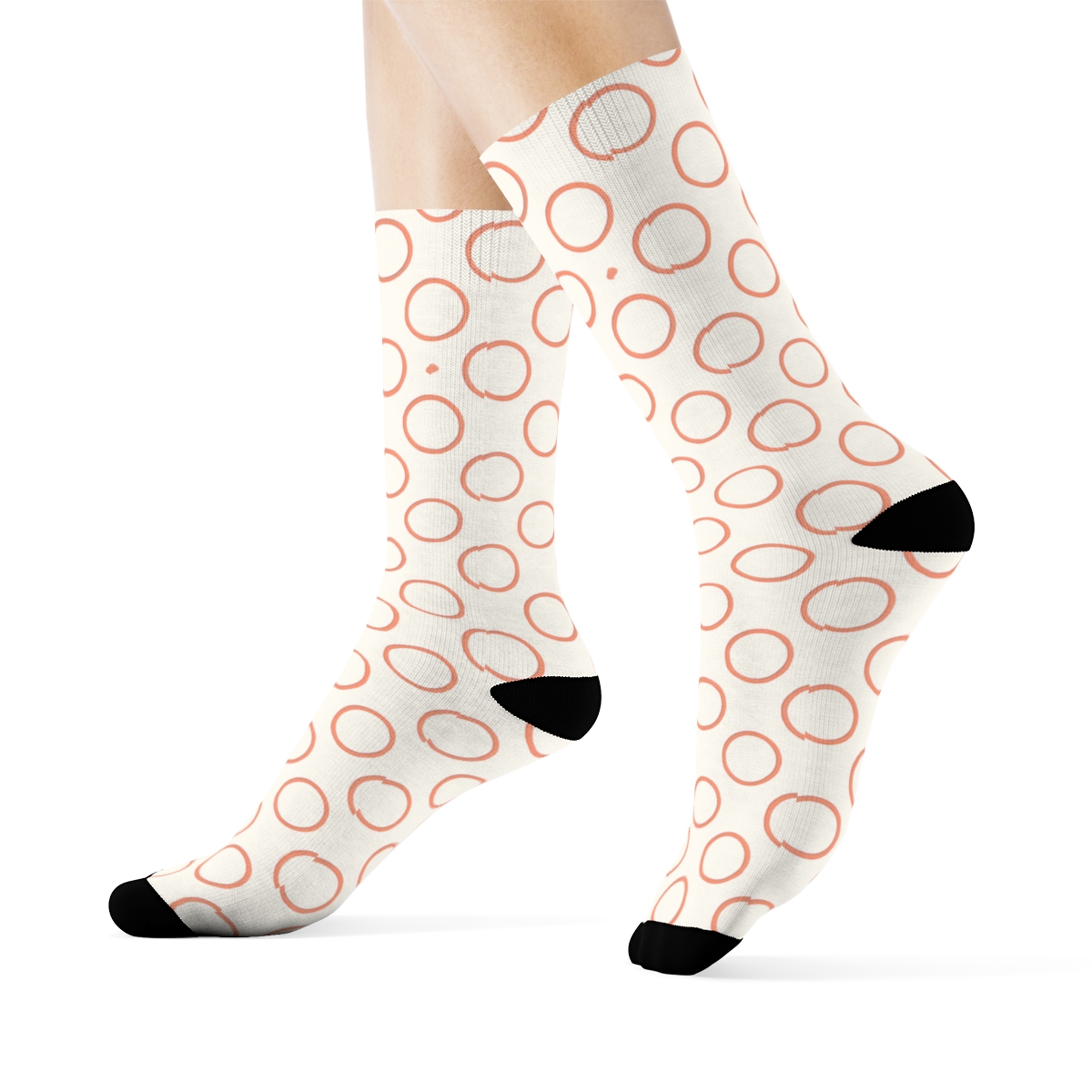 Tiny Ring Interval Rows premium sports crew socks