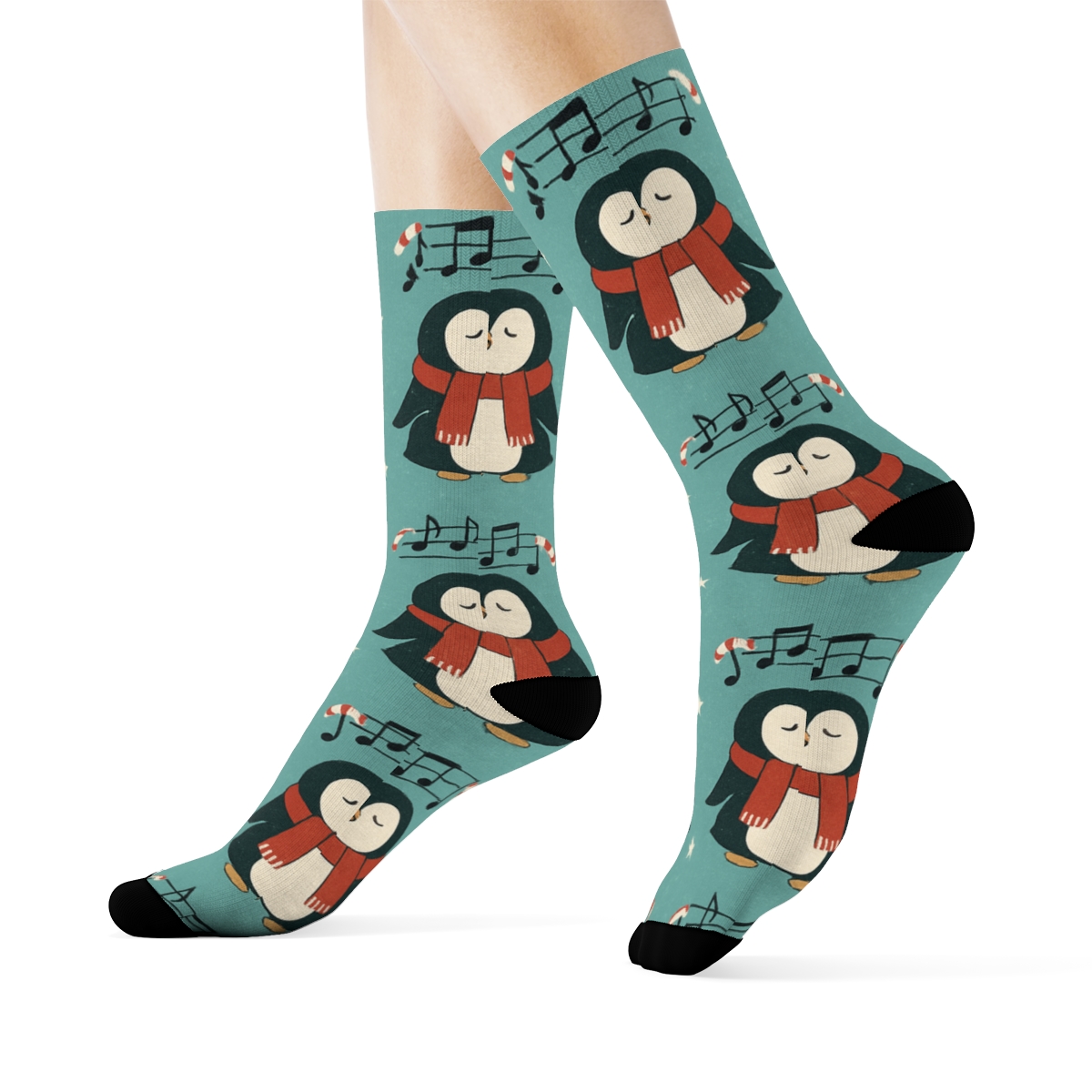 Penguin Choir Rhythm stylish athletic crew socks