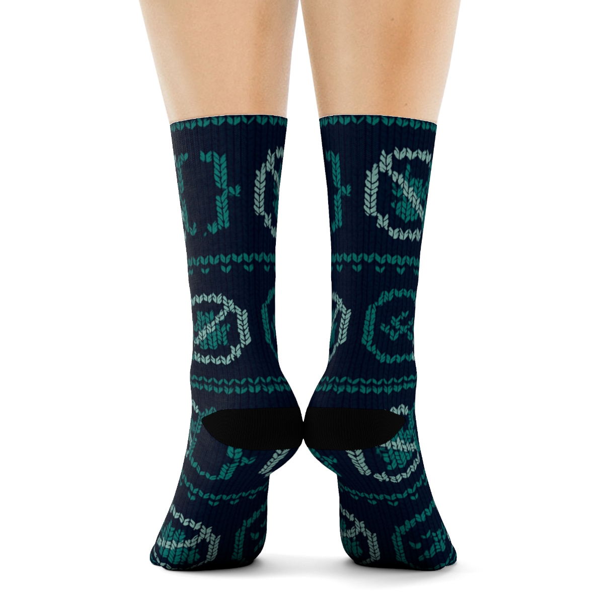 Software Developer Debugging Sweater Grid designer printed crew socks