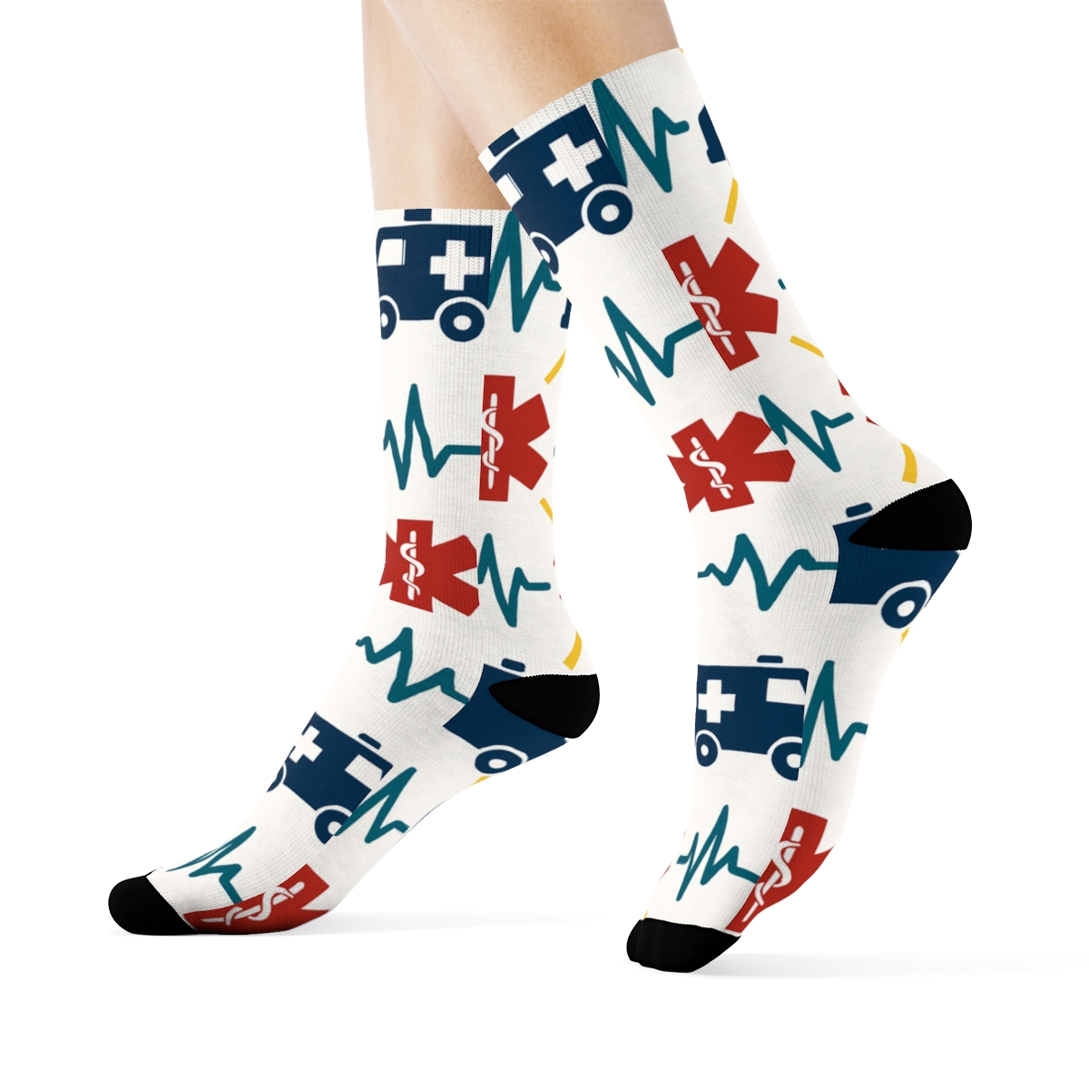 Paramedic-Pattern Response Grid soft everyday crew socks