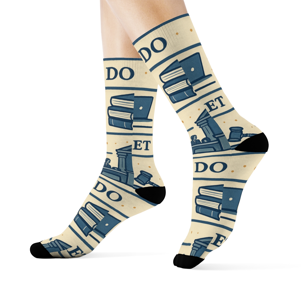 Courtroom Scene With Paralegal Docket Bands premium sports crew socks