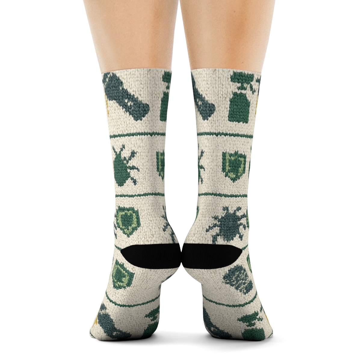 Knitted Service Stripe For Pest Control Technician stylish athletic crew socks