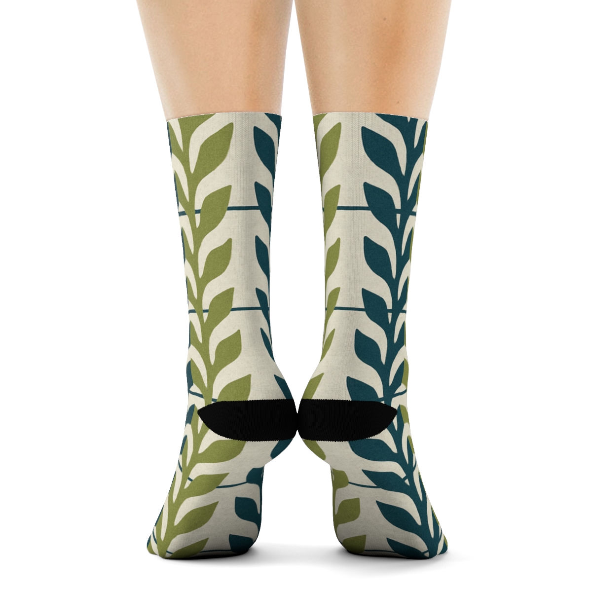 Kelp Lattice Tide Bands custom crew socks