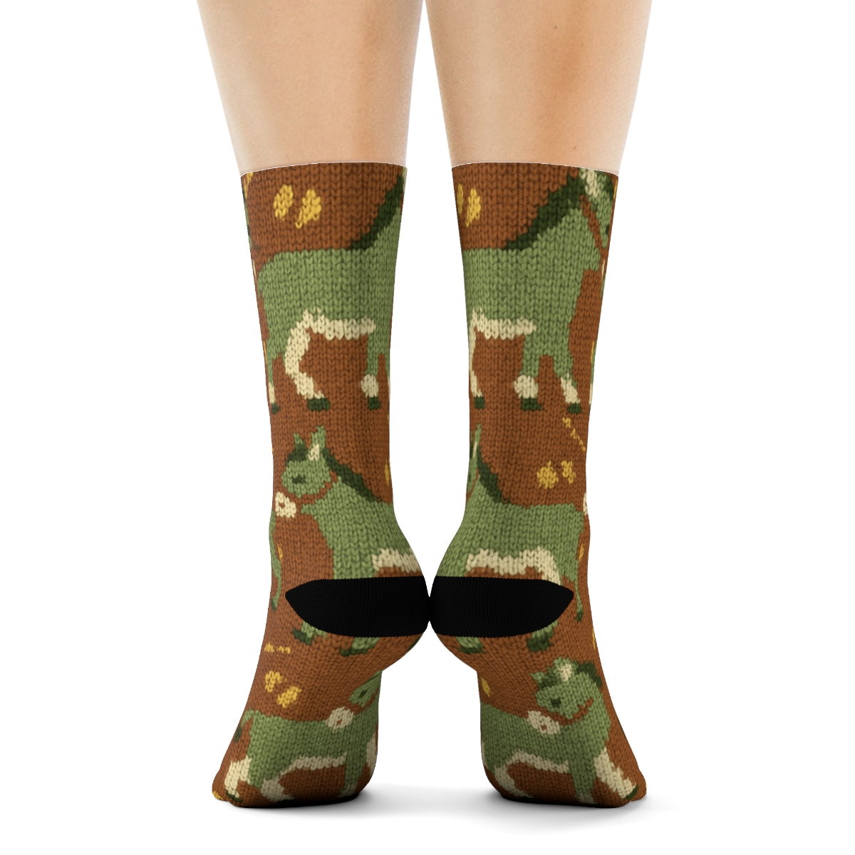 Donkey Meadow Knit Tessellation personalized crew socks