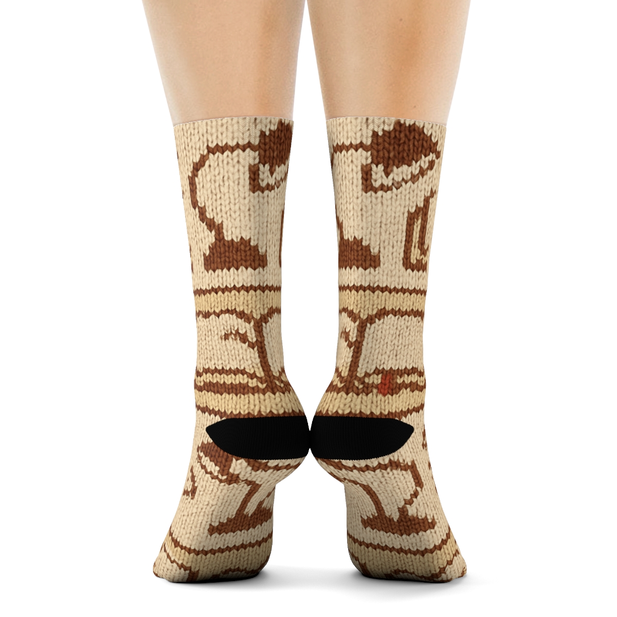 Librarian Knitted Pattern Illusion Shelving Parade personalized crew socks