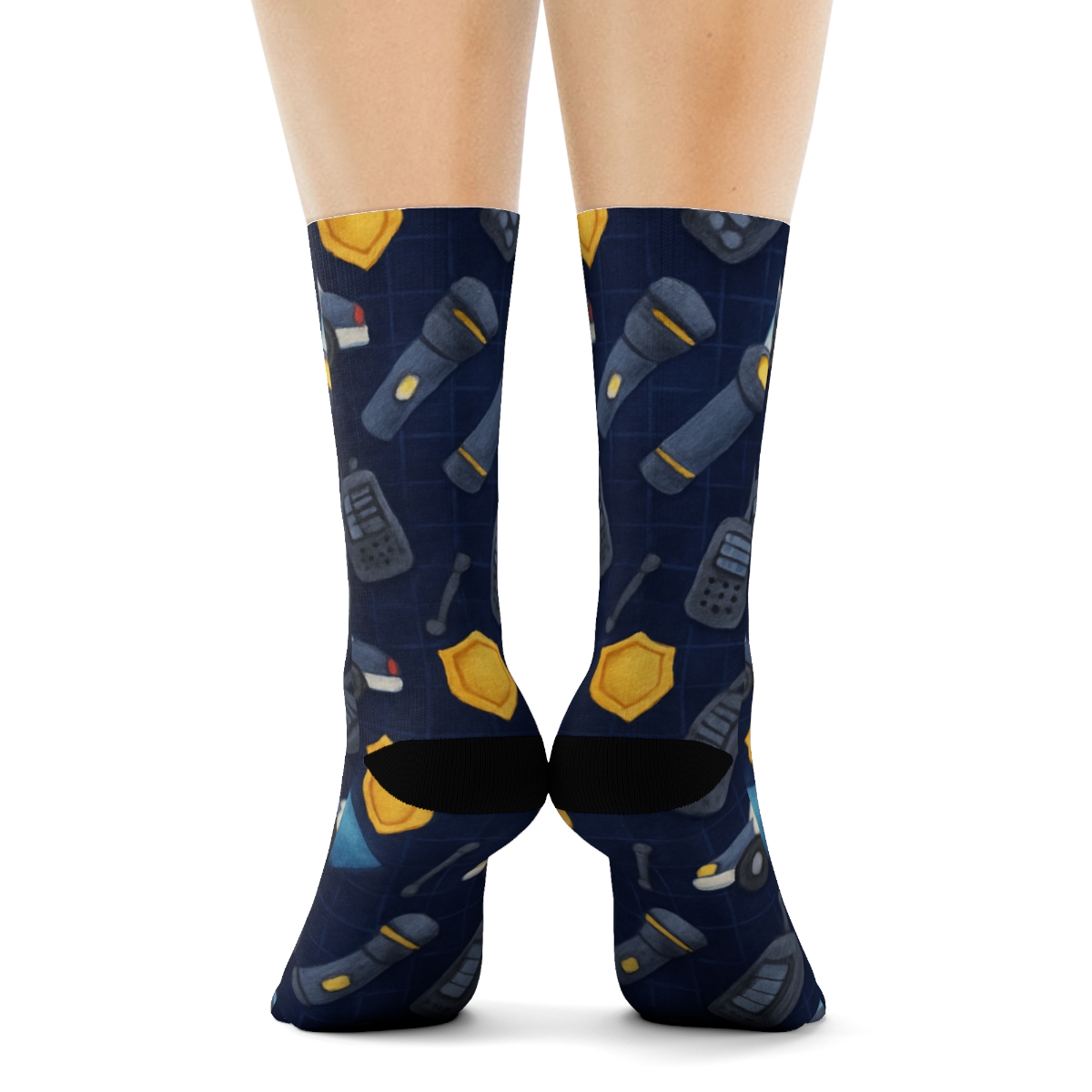 Security Guard Night Patrol Chevron custom crew socks