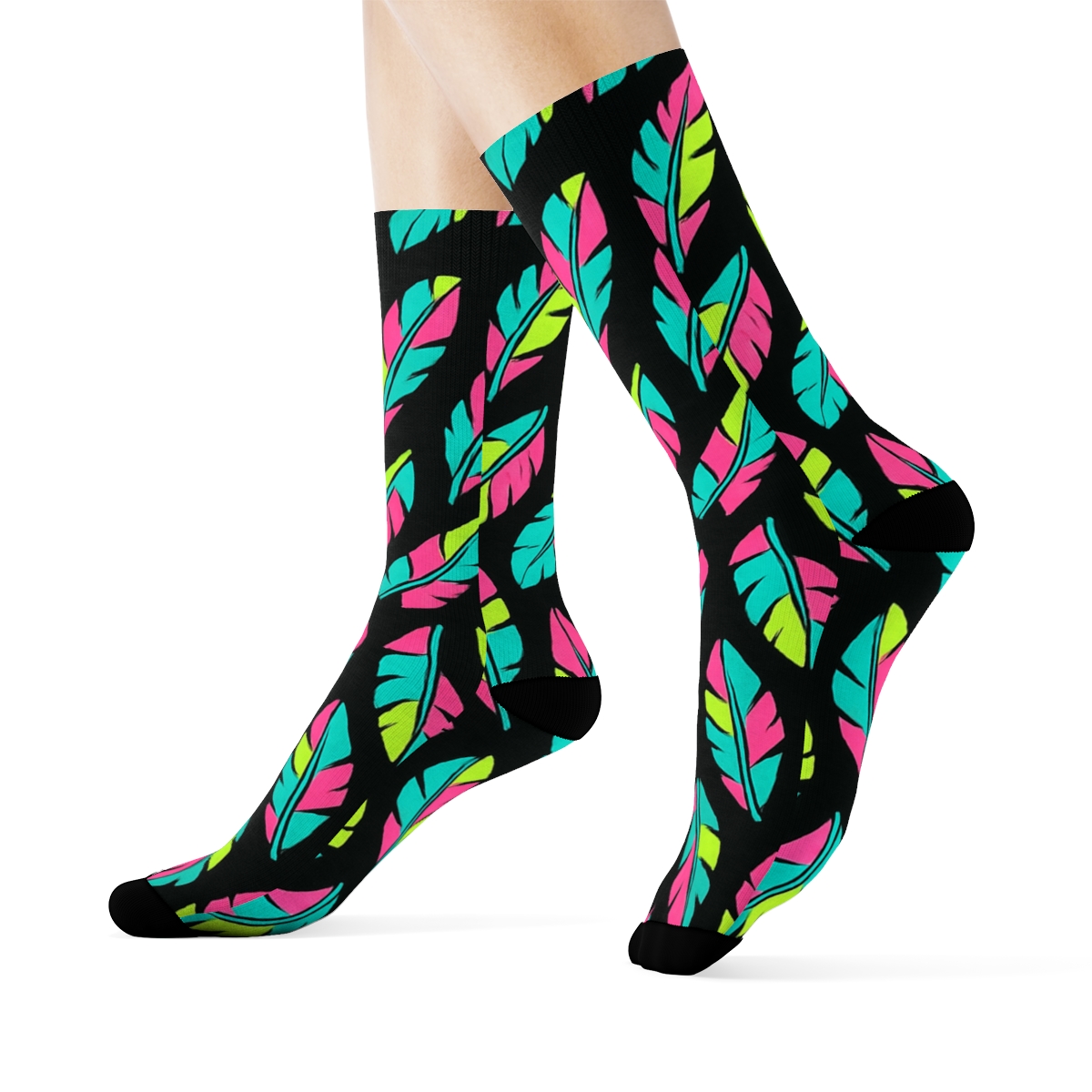 Supernova Parrot Plumage Scatter unique graphic crew socks