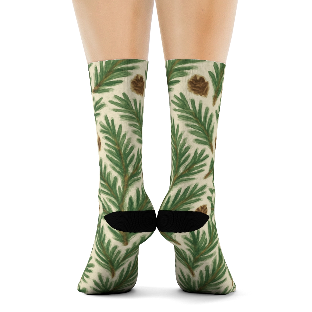 Fir Needle Scatter Christmas Suffix custom crew socks