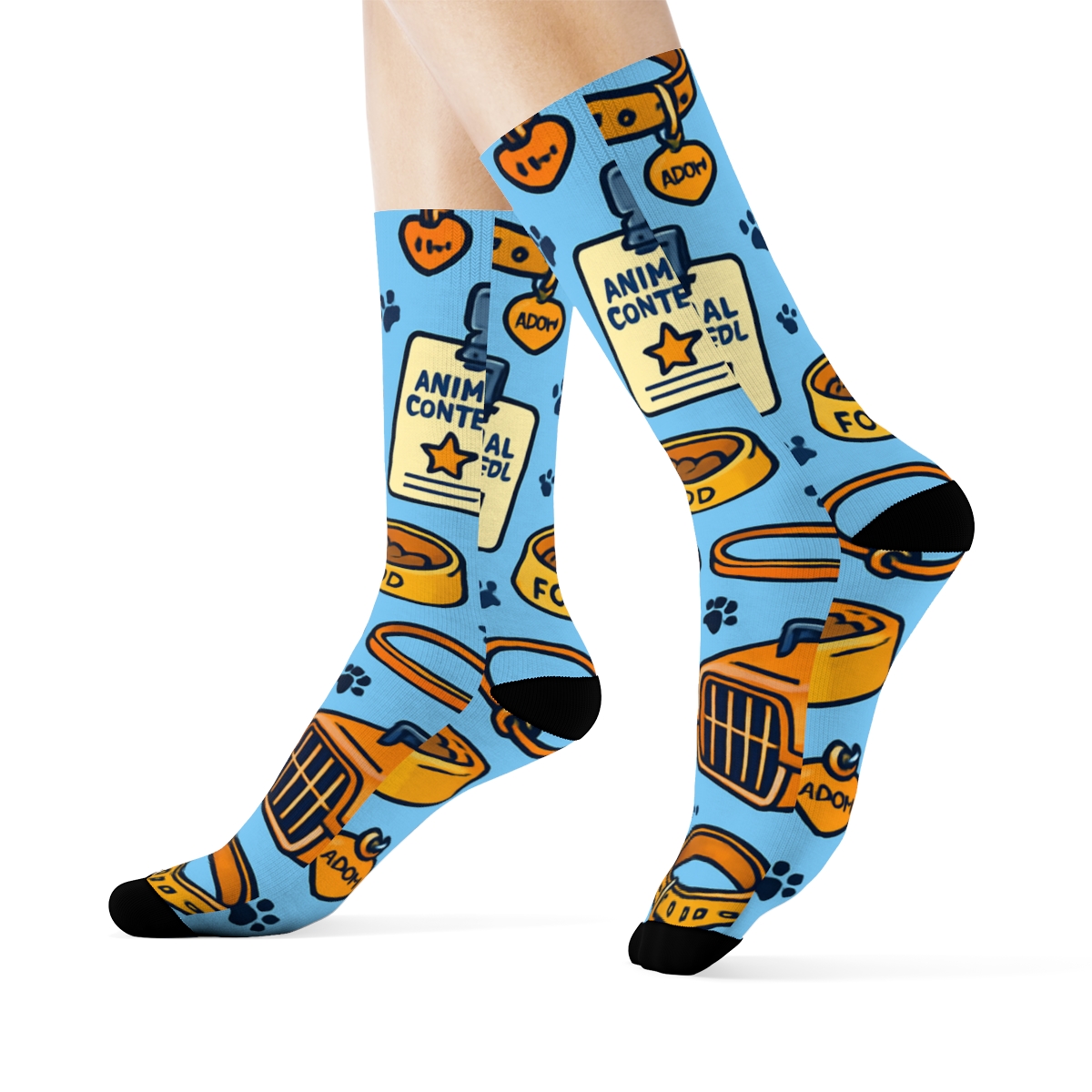 Rescue Gear Lattice In Animal Control Officer Style designer printed crew socks