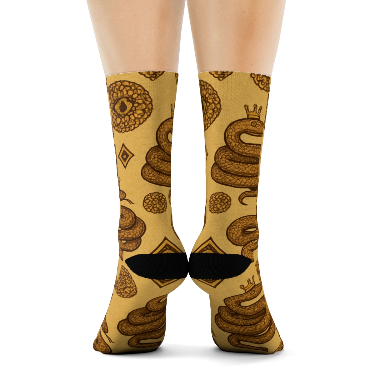 Coiled Crown Snake Bandanna Repeat personalized crew socks