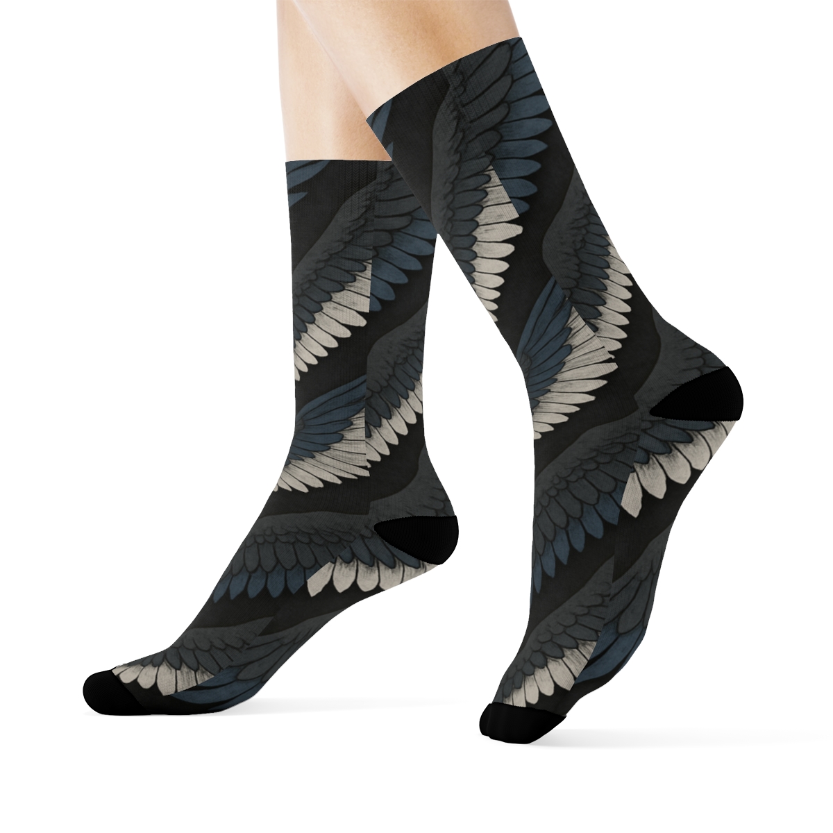 Comet Eagle Wing Diagonal comfortable cotton crew socks