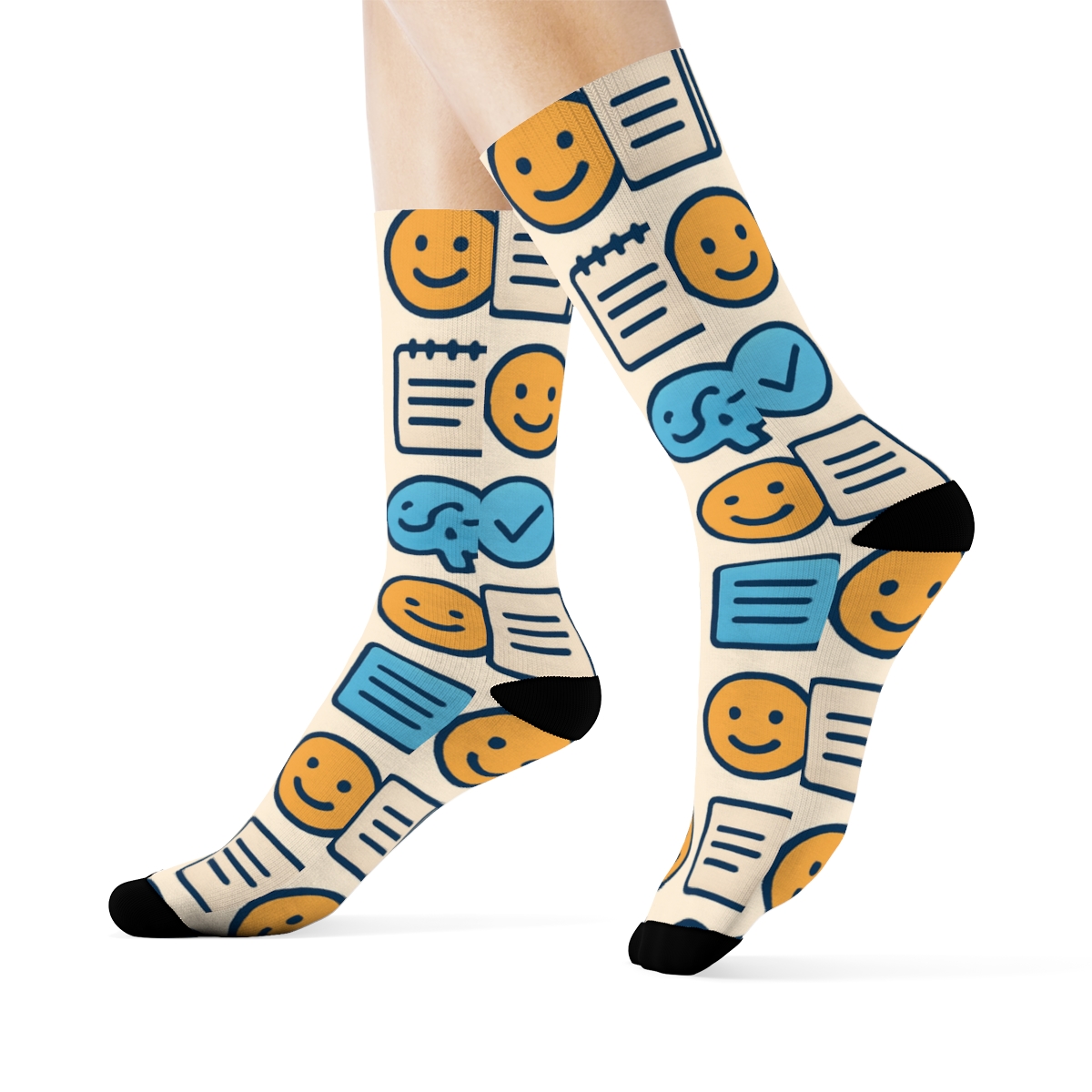Psychologist Crafted Cognitive Collage Tiles stylish athletic crew socks