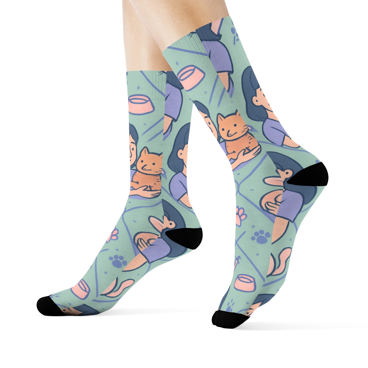 Pastel Lattice Pattern With Veterinary Technician Moments stylish athletic crew socks