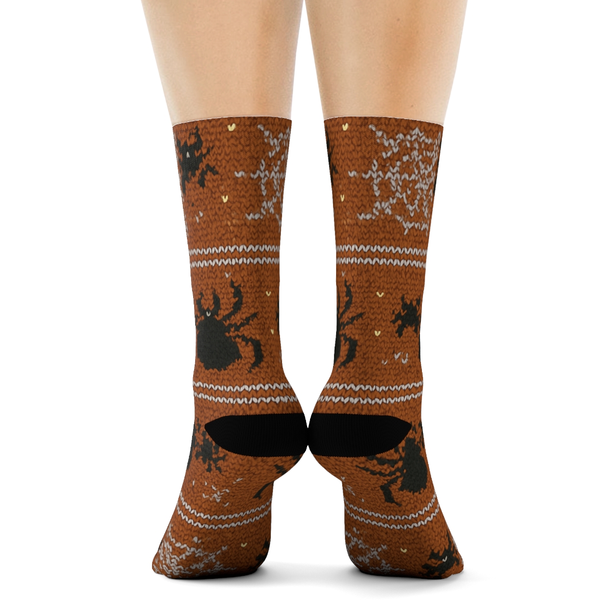 Knitted Spider Web Bands In Cozy Rhythm stylish athletic crew socks