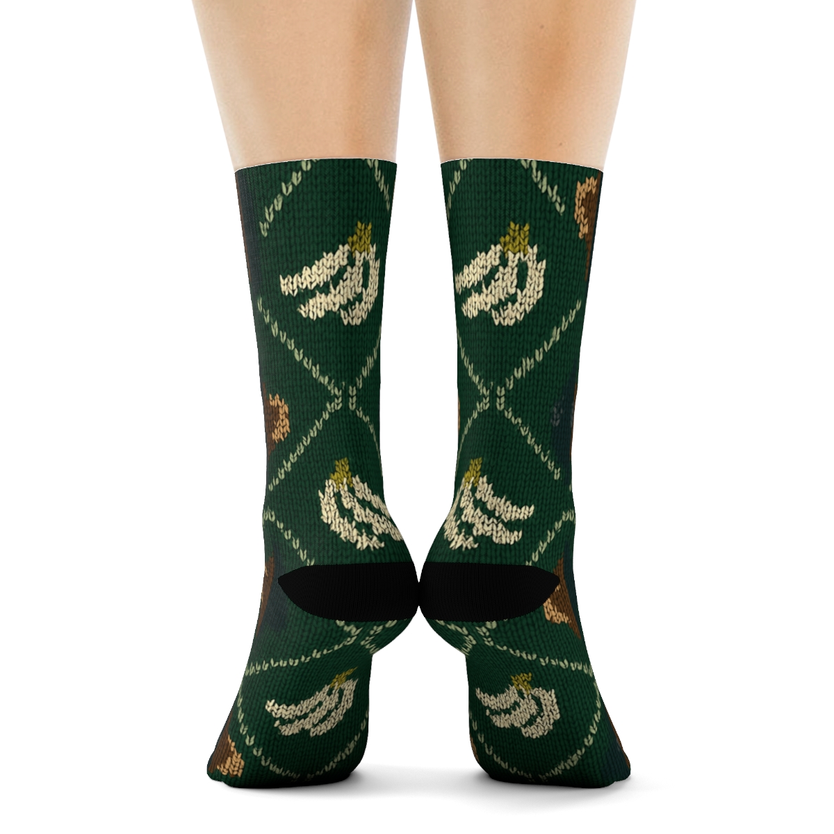 Ape-Crafted Knitted Canopy Lattice stylish athletic crew socks