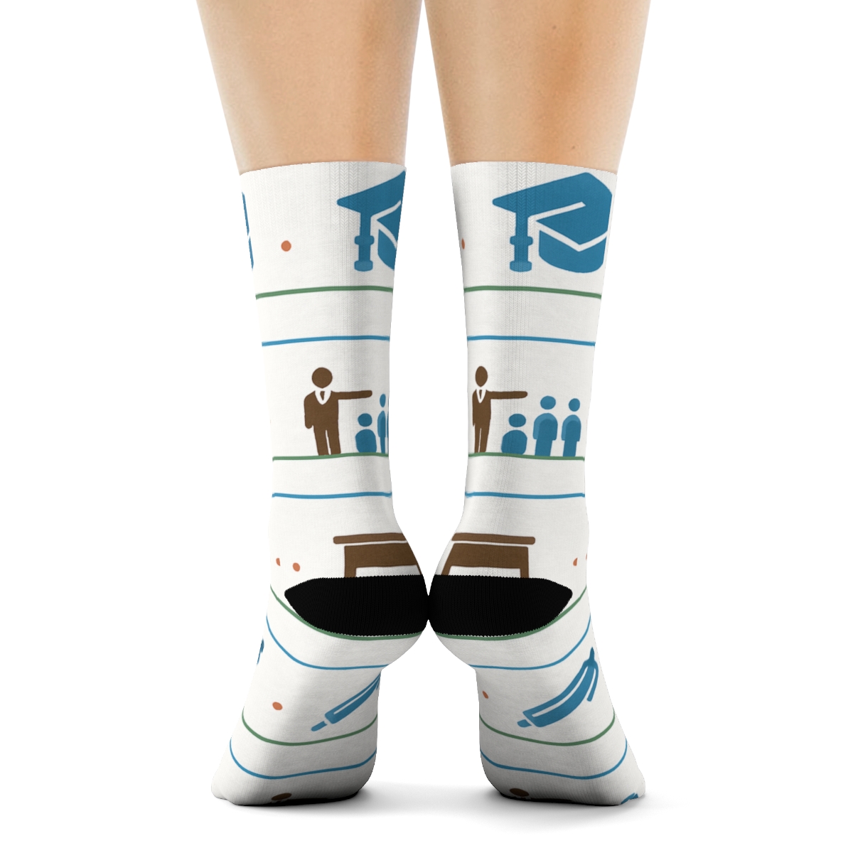 Classroom Supply Bands With School Principal custom crew socks