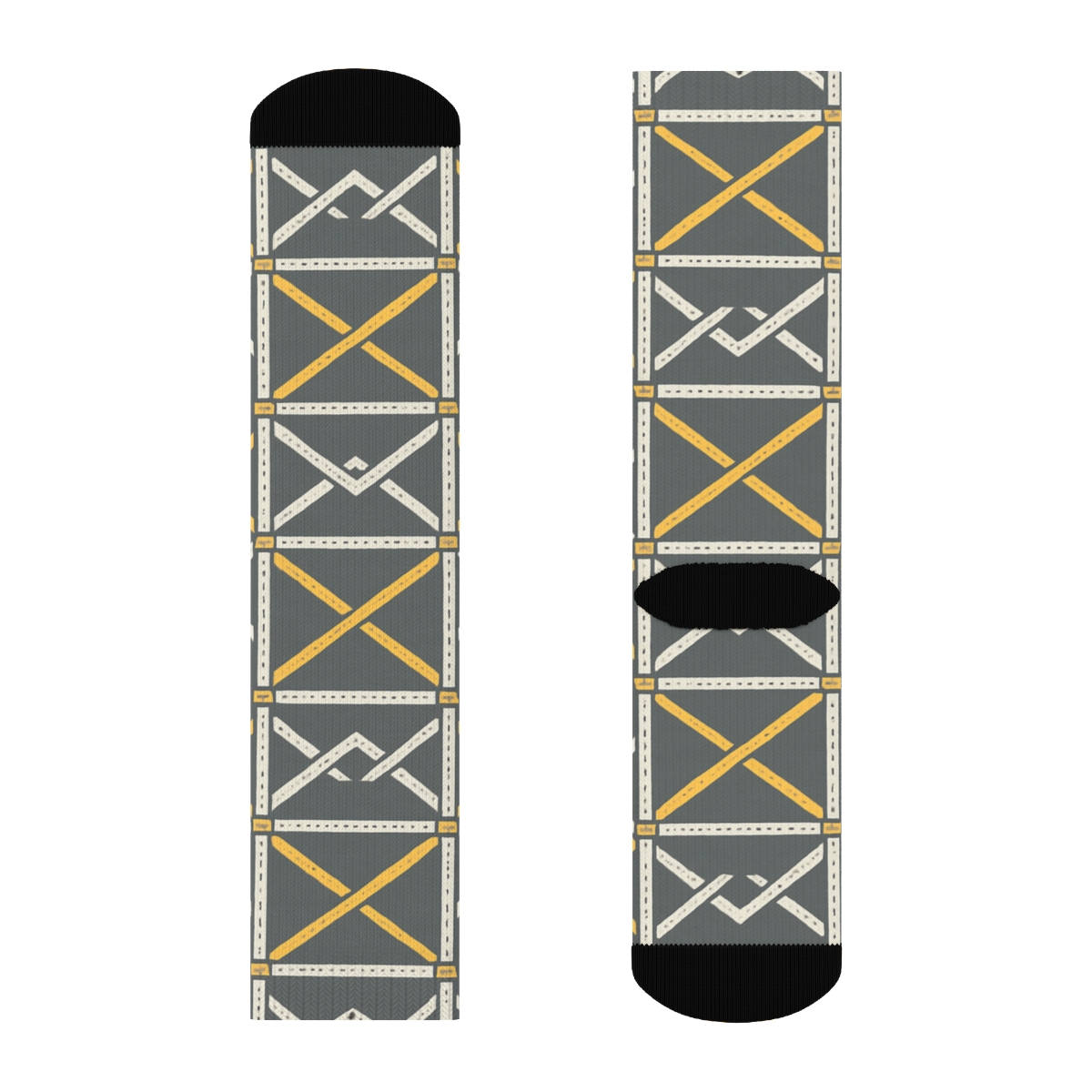Construction Worker Scaffolding Chevron Grid stylish athletic crew socks