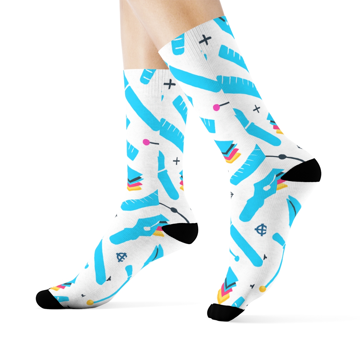 Graphic Designer CMYK Tool Tessellation stylish athletic crew socks