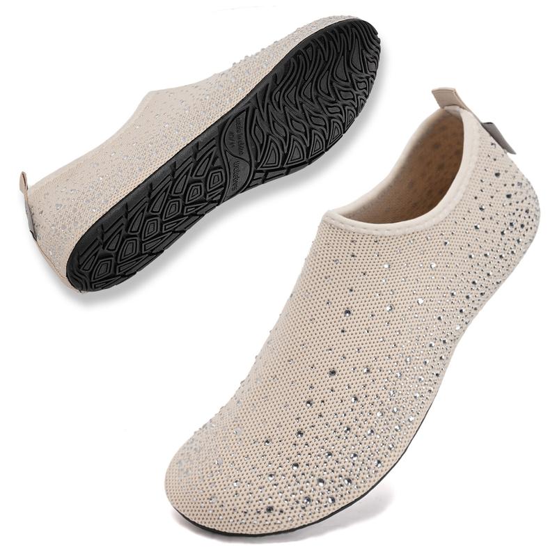 Diamond Knit Quick Dry Slip On Water Shoes For Women