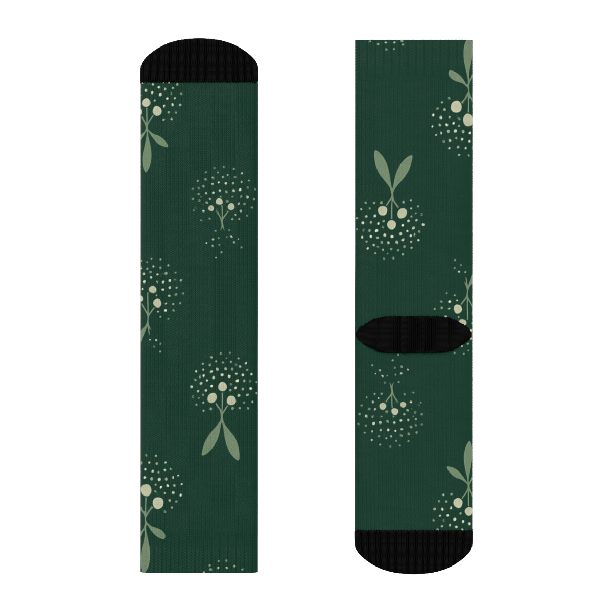 Mistletoe Dot Progression Holiday personalized crew socks