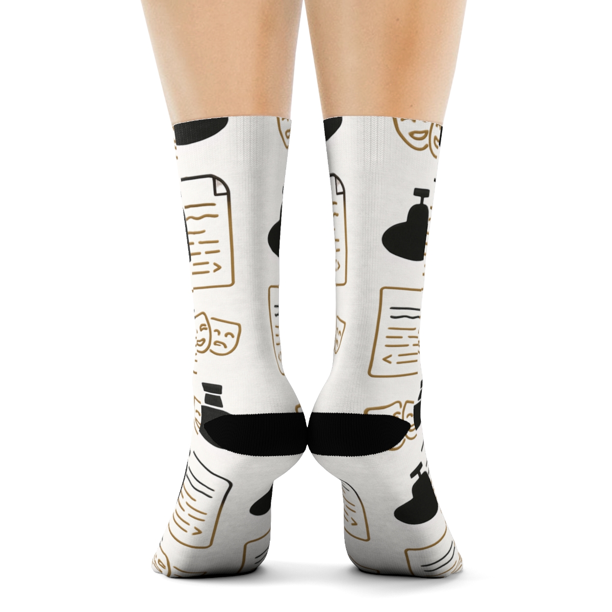 Minimal Script Grid For The Actor stylish athletic crew socks