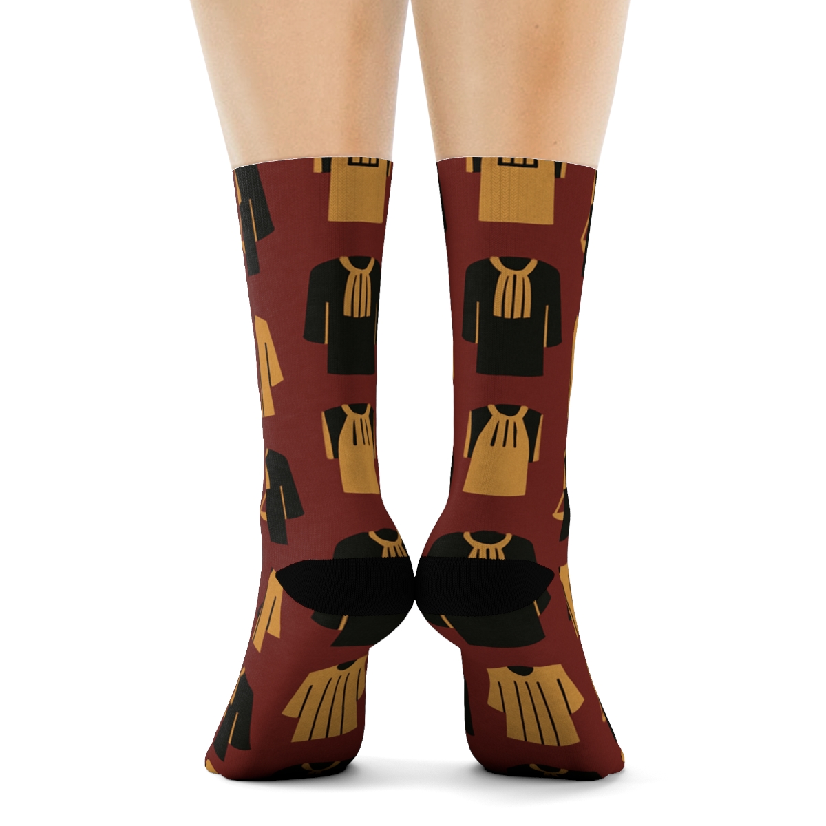 Gavel Pattern With Judge Motifs Cascade soft everyday crew socks