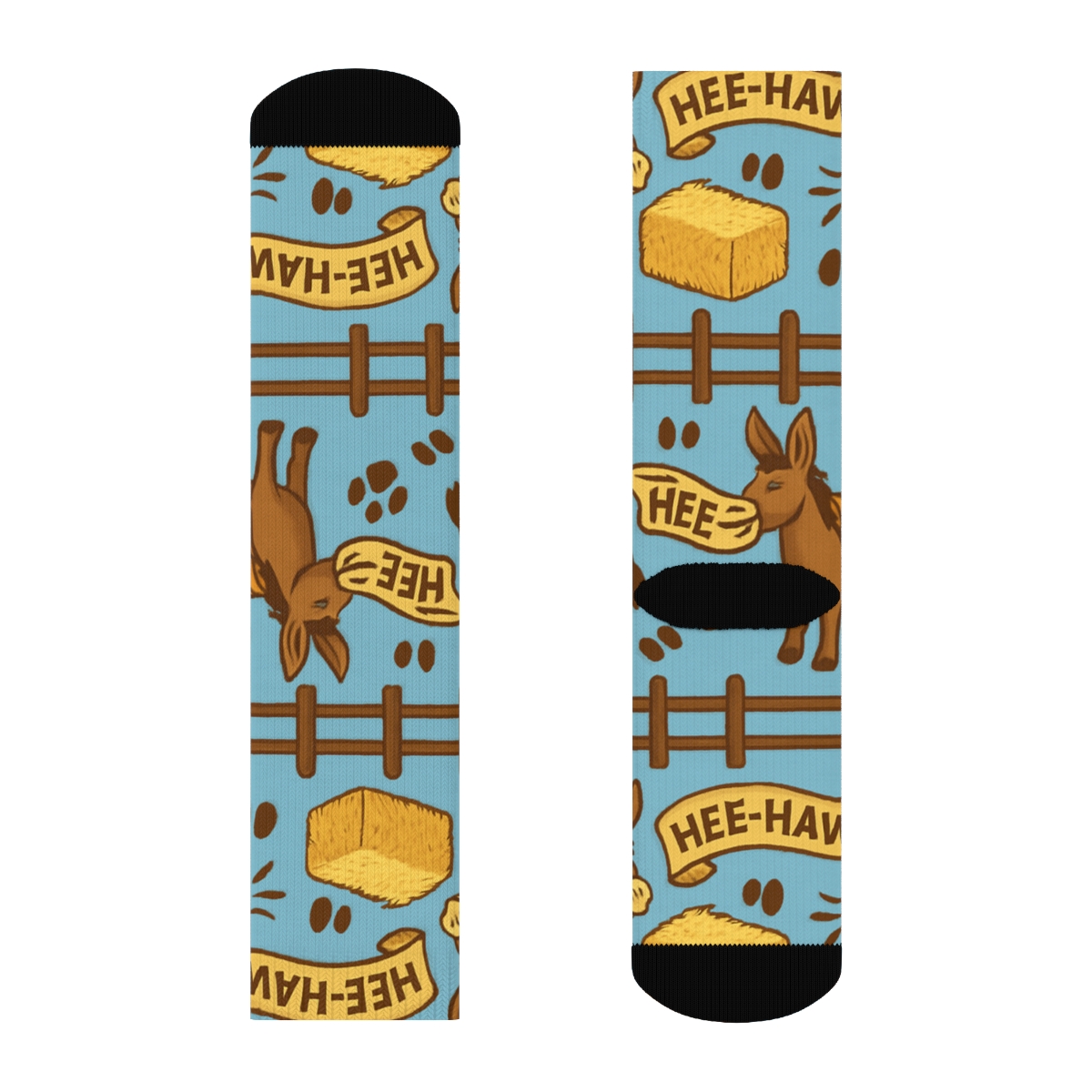 Market Day Bands With Donkey Motifs personalized crew socks