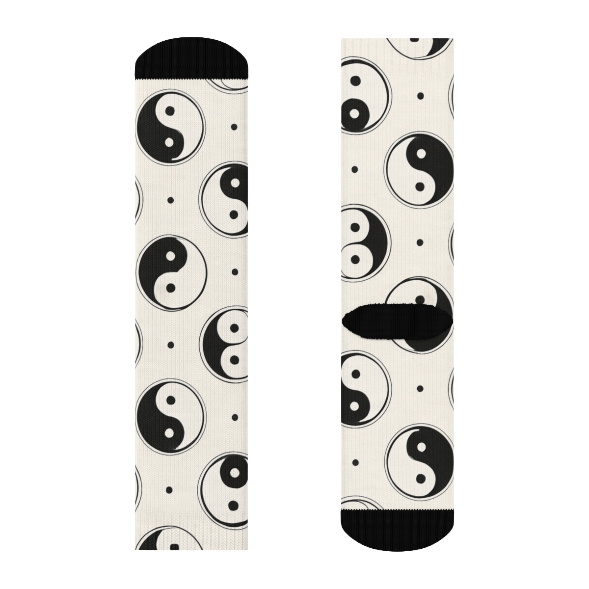 Taijitu Grid On White Field premium sports crew socks