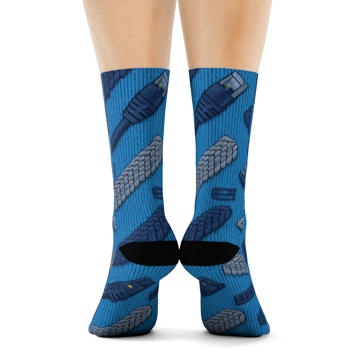 Network Administrator Knitted Cable Chevron premium sports crew socks
