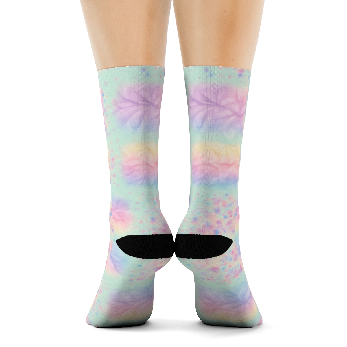 Pastel Crinkle Speckle Bands personalized crew socks