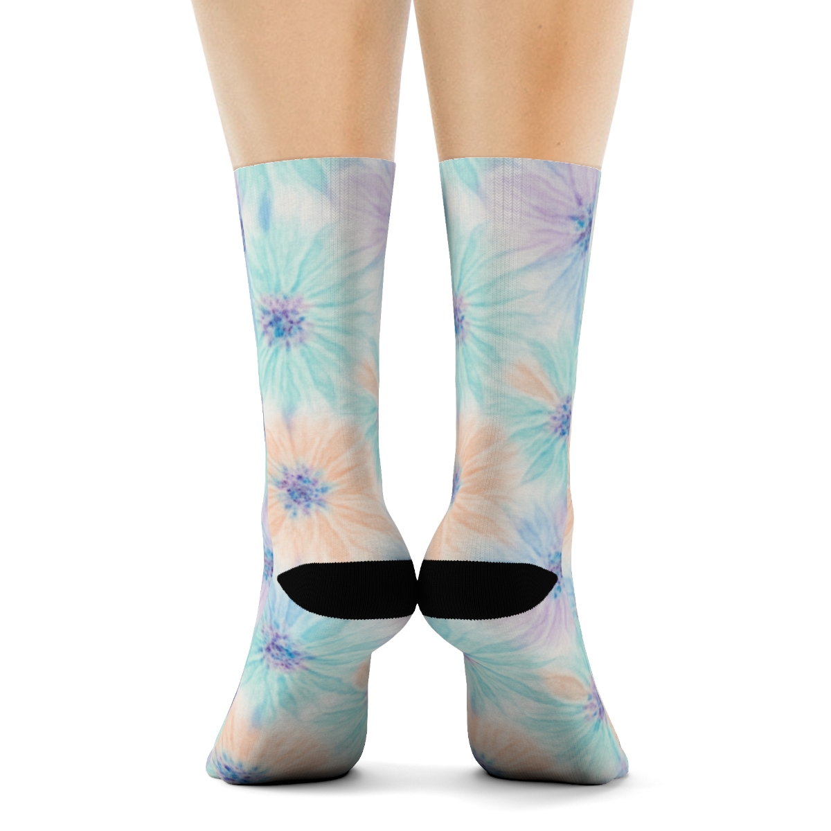 Pastel Starburst Tessellation trendy patterned crew socks