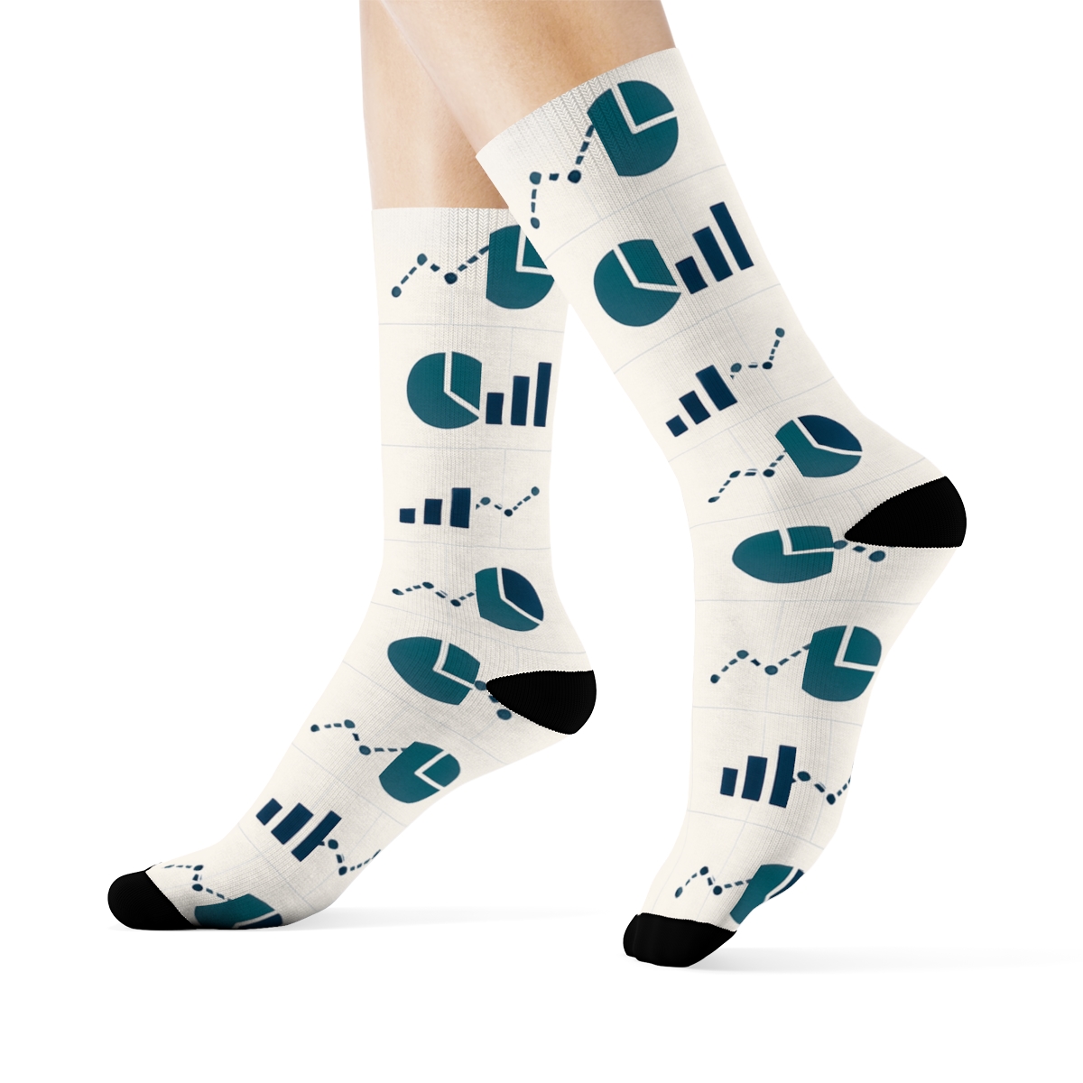 Metric Constellation Grid For Data Analyst Calm stylish athletic crew socks