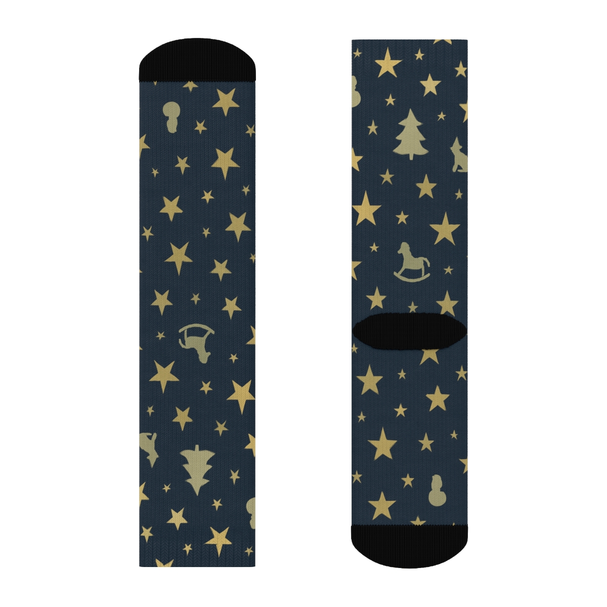 Nativity Starfield Holiday designer printed crew socks