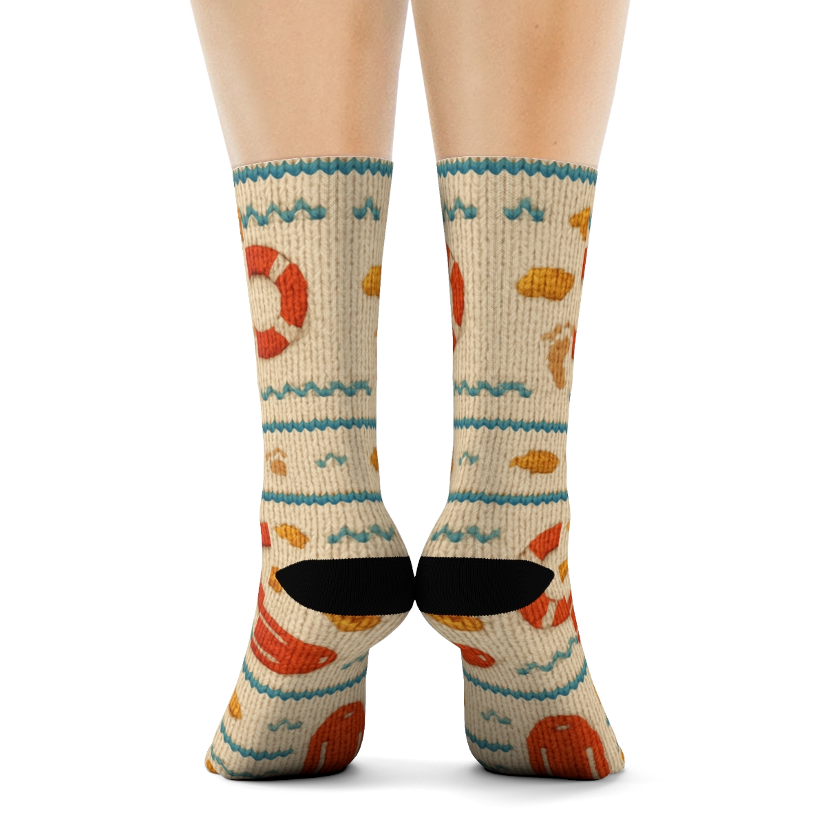 Towel Stripe Lifeguard Pattern Bands personalized crew socks