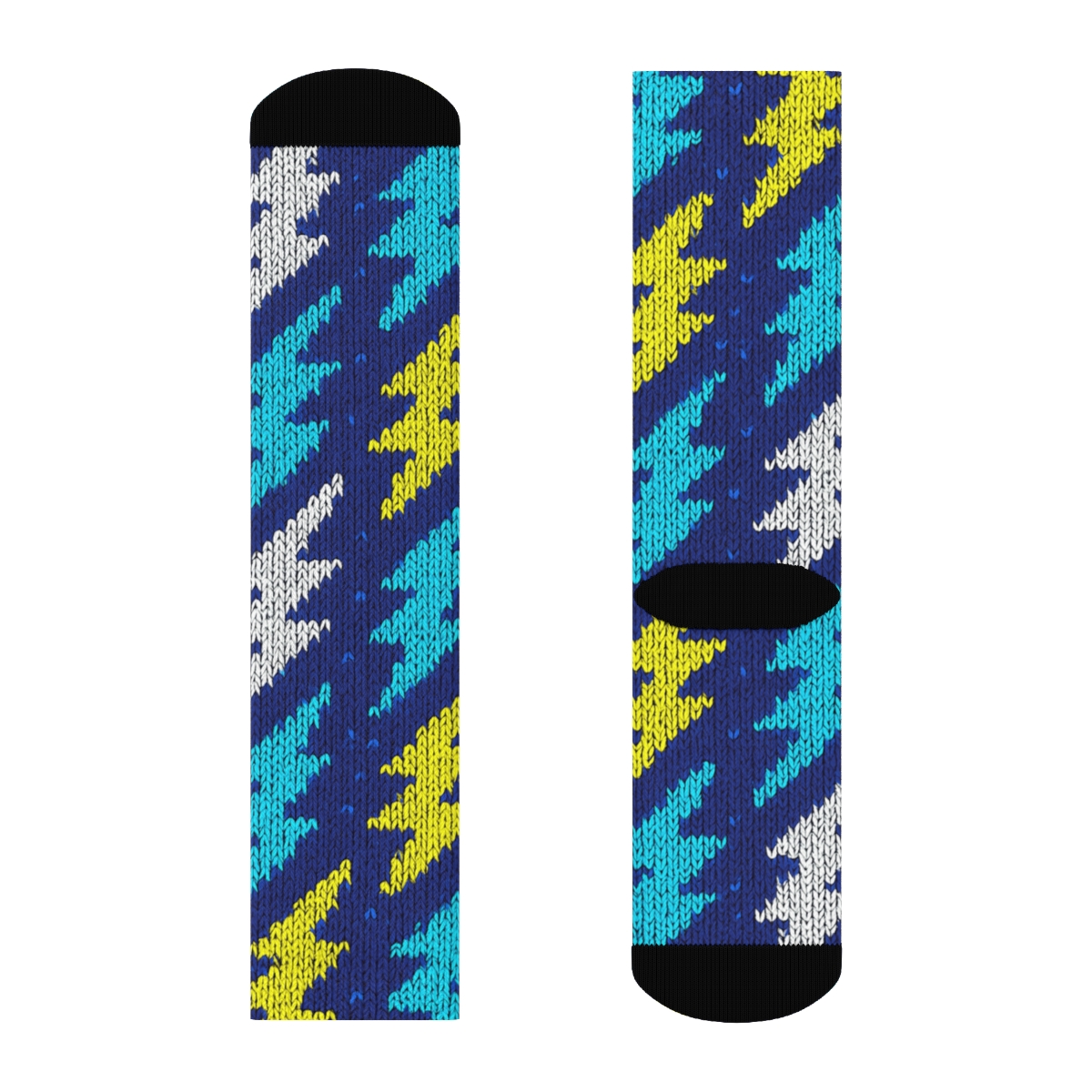 Electric Zigzag Thunderweave custom crew socks