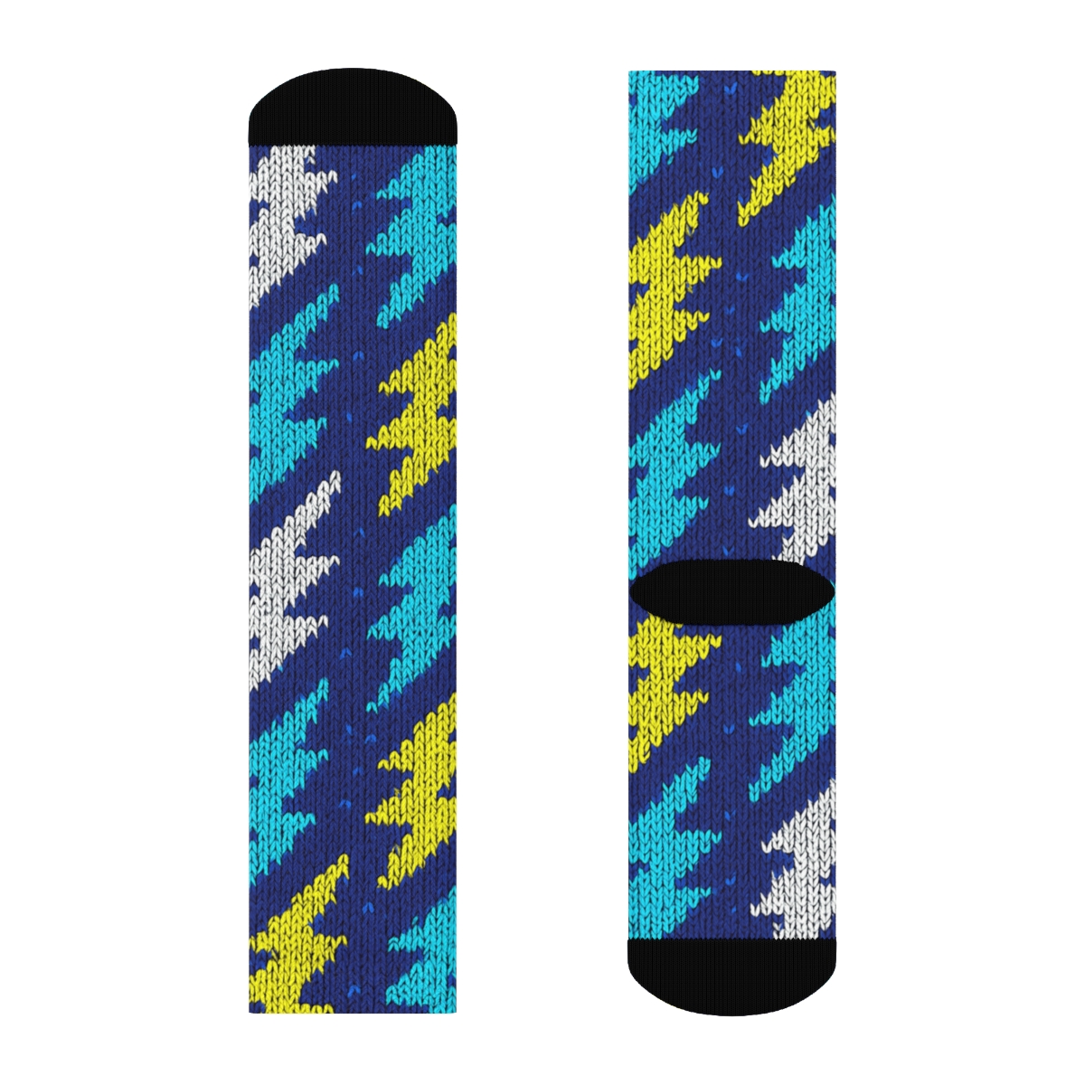 Electric Zigzag Thunderweave custom crew socks