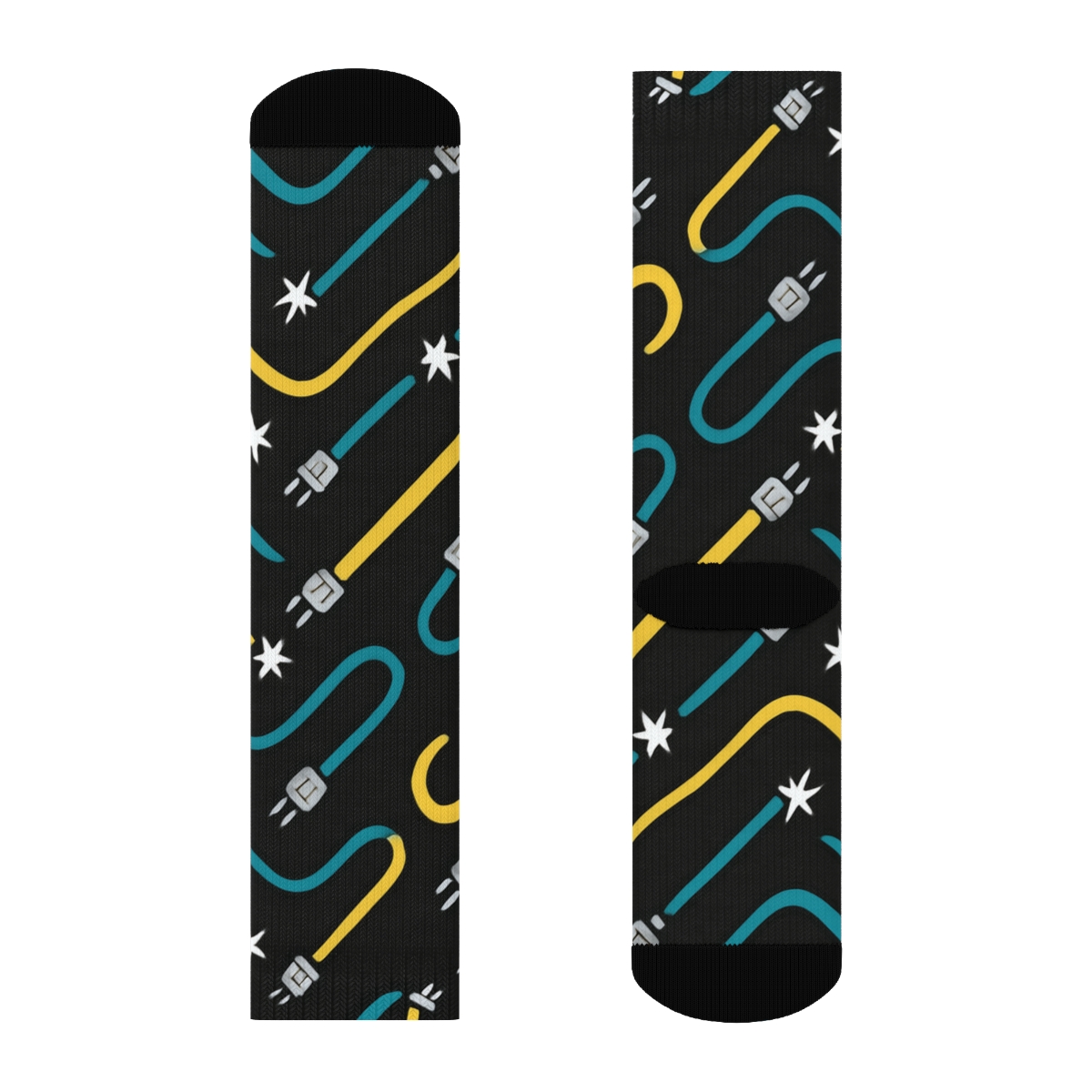 Electrician Voltage Cable Chevron stylish athletic crew socks