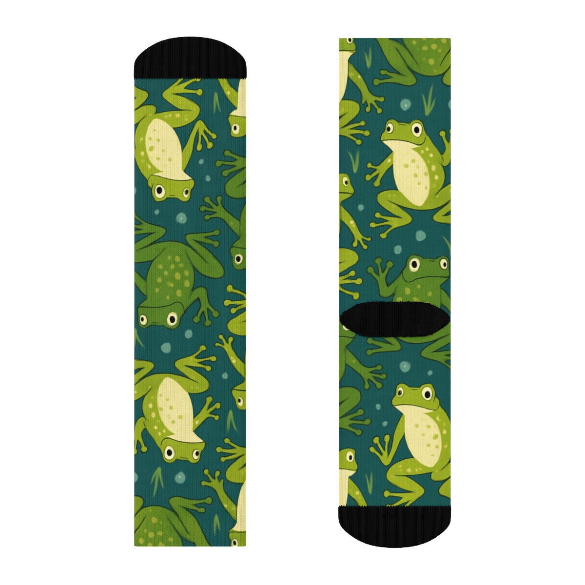 Emerald Tree Frog Tessellation custom crew socks