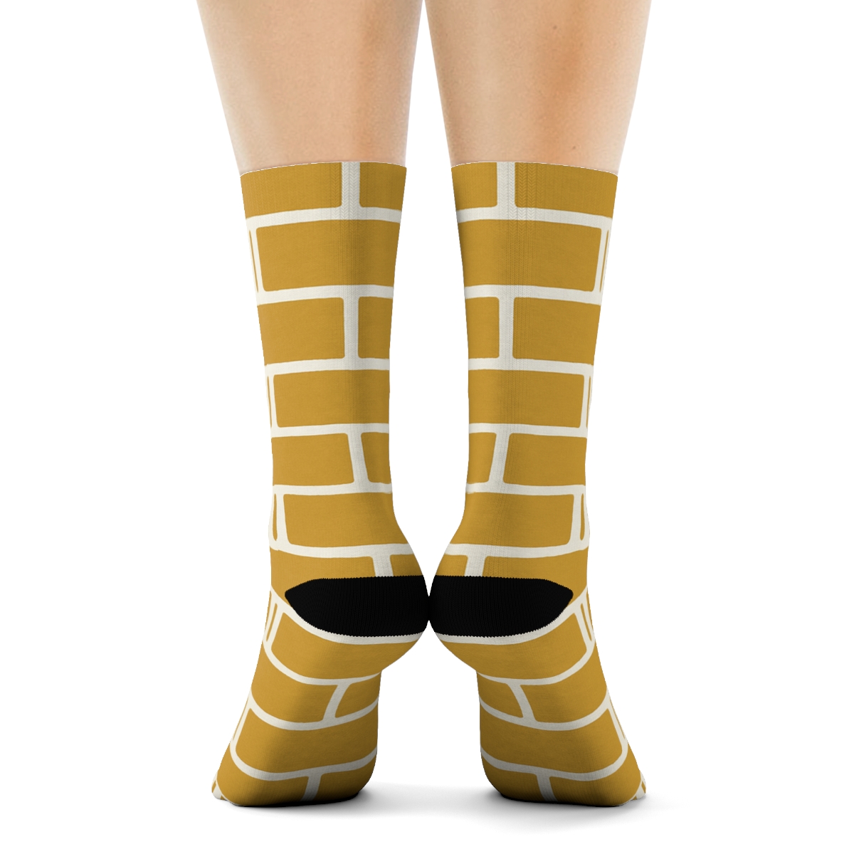 Narrow Brick Offset trendy patterned crew socks