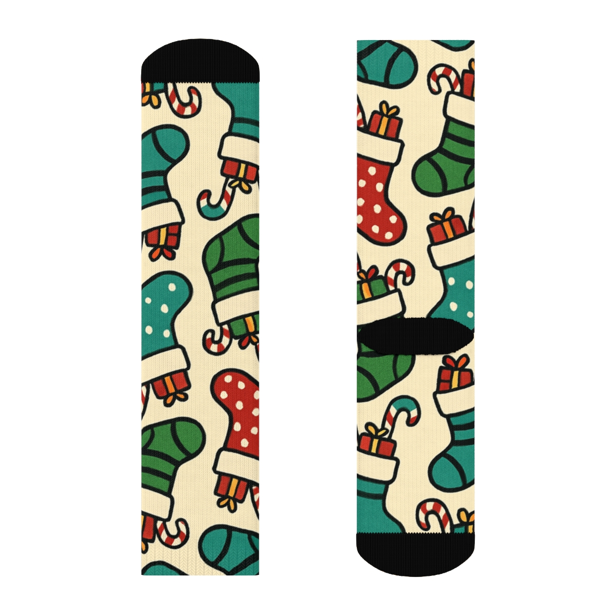 Holiday Stockings Chevron Dance unique graphic crew socks