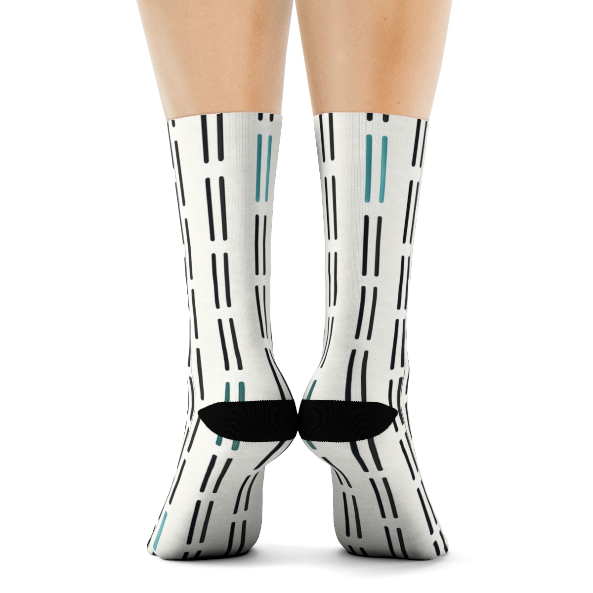 Double Line Orbit Stripes comfortable cotton crew socks