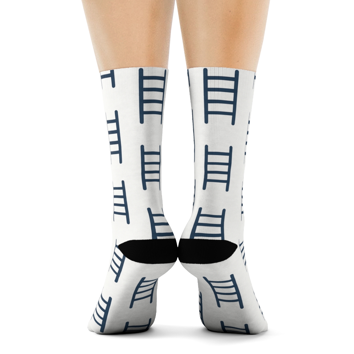 Fine Ladder Shift soft everyday crew socks