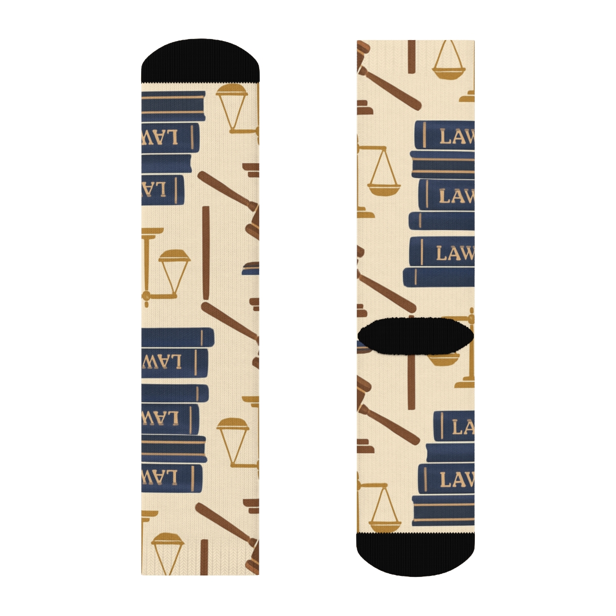 Lawyer Chambers Tapestry Pattern custom crew socks